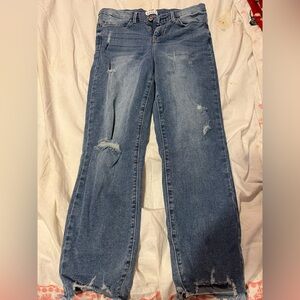 Nicole Miller Soho High Rise Slim Straight Denim Jeans